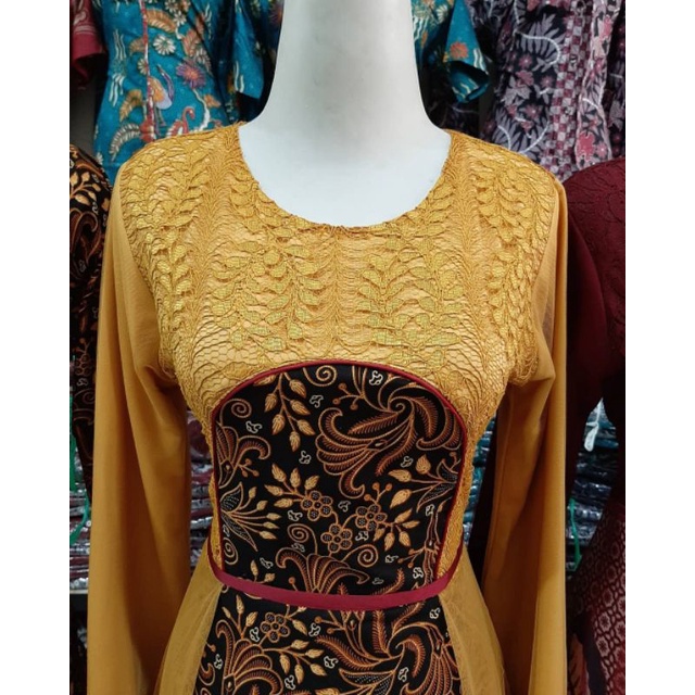 DRESS COUPLE KEMEJA BATIK TIARA | DRESS TERBARU DRESS LEBARAN BAJU PESTA TERBARU