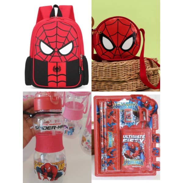 HAMPERS BOX ANAK SPIDERMAN / KADO ULANG TAHUN ANAK COWOK SPIDERMAN / TAS SEKOLAH ANAK PAUD TK SD