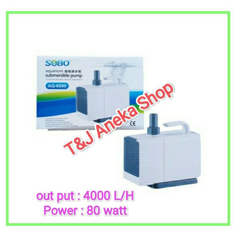 SOBO AQ-6500 - 106 - Power Head - Pompa Celup AQ 6500 - 80 watt - 4000 L/H