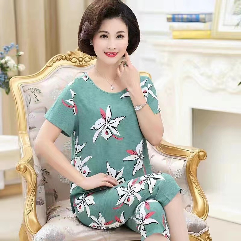 HUES.ID Pakaian Wanita Baju Tidur Piyama Lengan Pendek Import Fit to XXL 4068