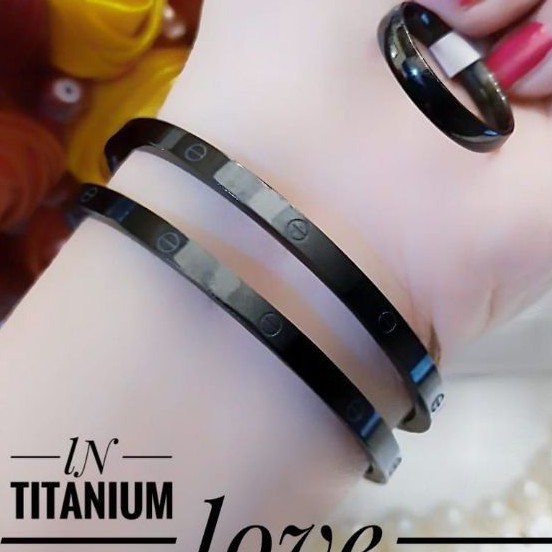 Titanium gelang dan cincin 2824l