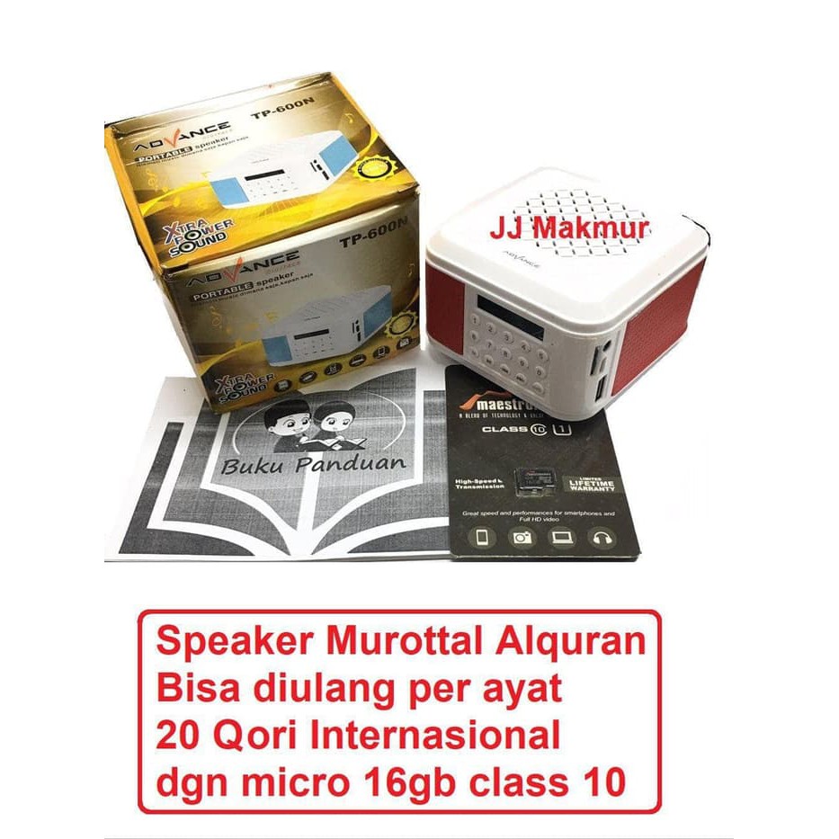 Speaker murottal memory Alquran Advance TP600 USB FM Radio speker