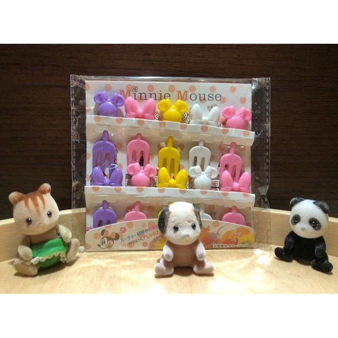 

tusukan buah makanan fruit food pick bento bekal sekolah minnie mouse