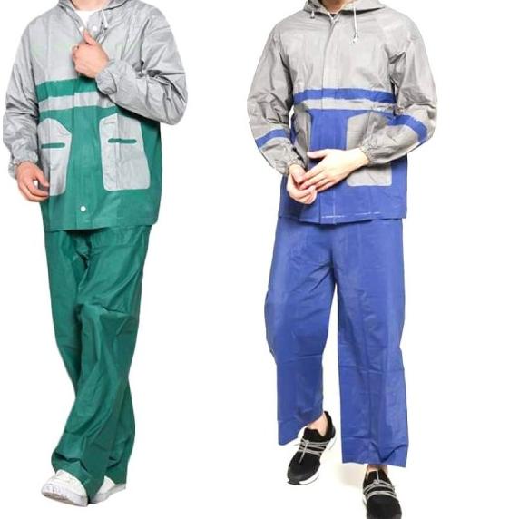 ☟ Jaz Hujan ujan Pria Dewasa Setelan Baju Celana Elmondo ➺