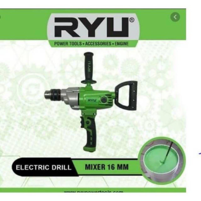 Ryu RED16RE Electric Mixer mesin pengaduk cat 16mm red 16 re bor mixer