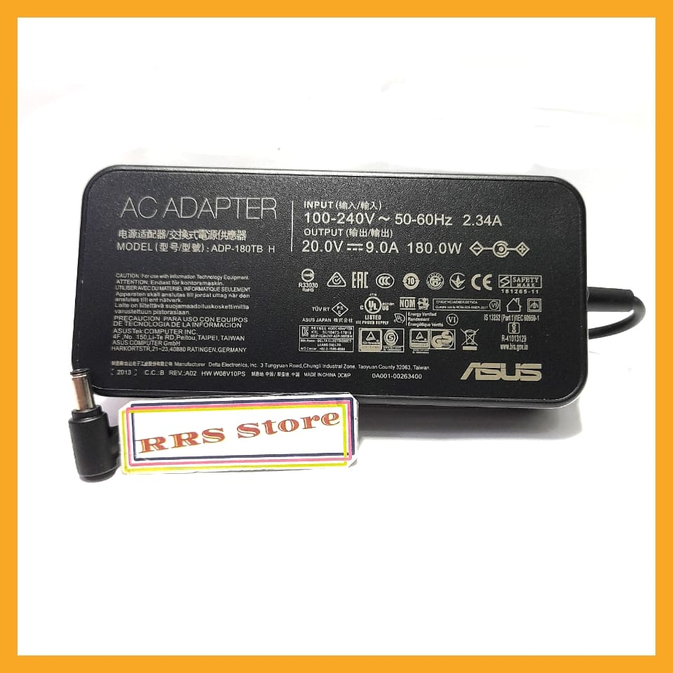 Adapter Charger 20V 9A 180W AC Adapter Charger ASUS ROG Zephyrus G14 GA401 GA401QM-0162E5900HS GA401QM-0132D5900HS UNTUK Asus ROG Zephyrus G GA502DU GA502D GA502 GA502IU GA401 GA401I GA401II GA401IV GA401IU GA401II-HE177R G15 G14 PRO 17