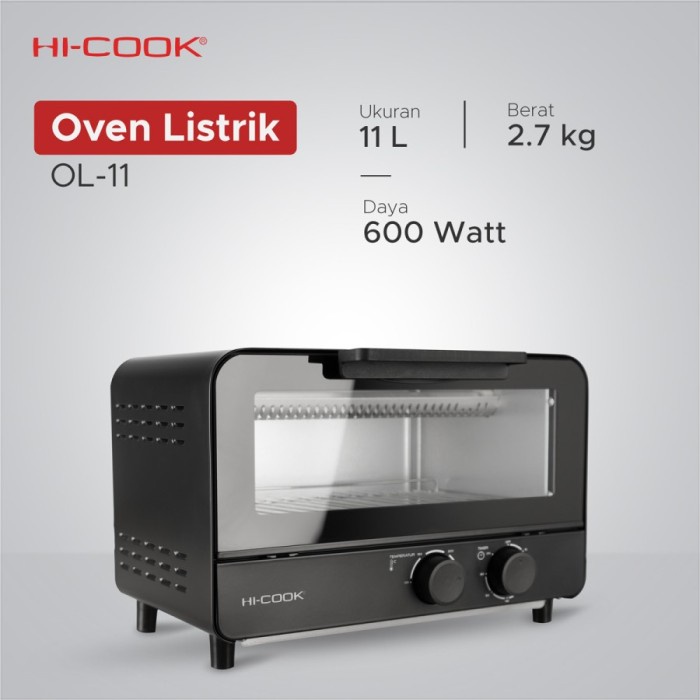 HI-Cook OL-11 Oven Listrik 11 Liter Serbaguna Low Watt OL 11