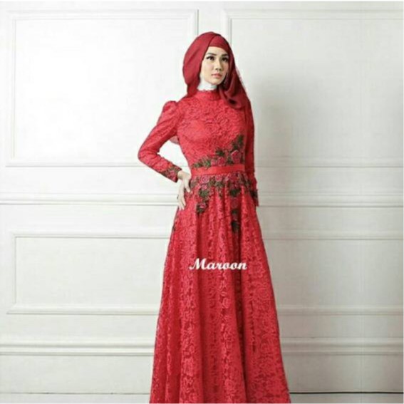 HOPYLOVY - Gamis / Maxi Dress Brukat ROSALINDA HIJAB