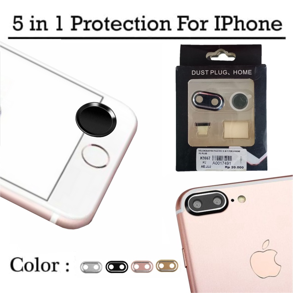 KELENGKAPAN PROTEC 5 IN 1 FOR IPHONE 7G PLUS