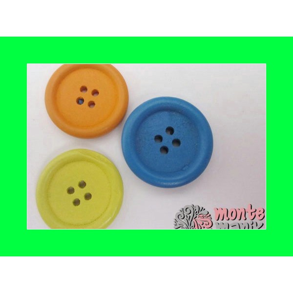 

Kancing Kayu Warna Lubang 4 uk. 2 cm KKN-025 Kain Craft