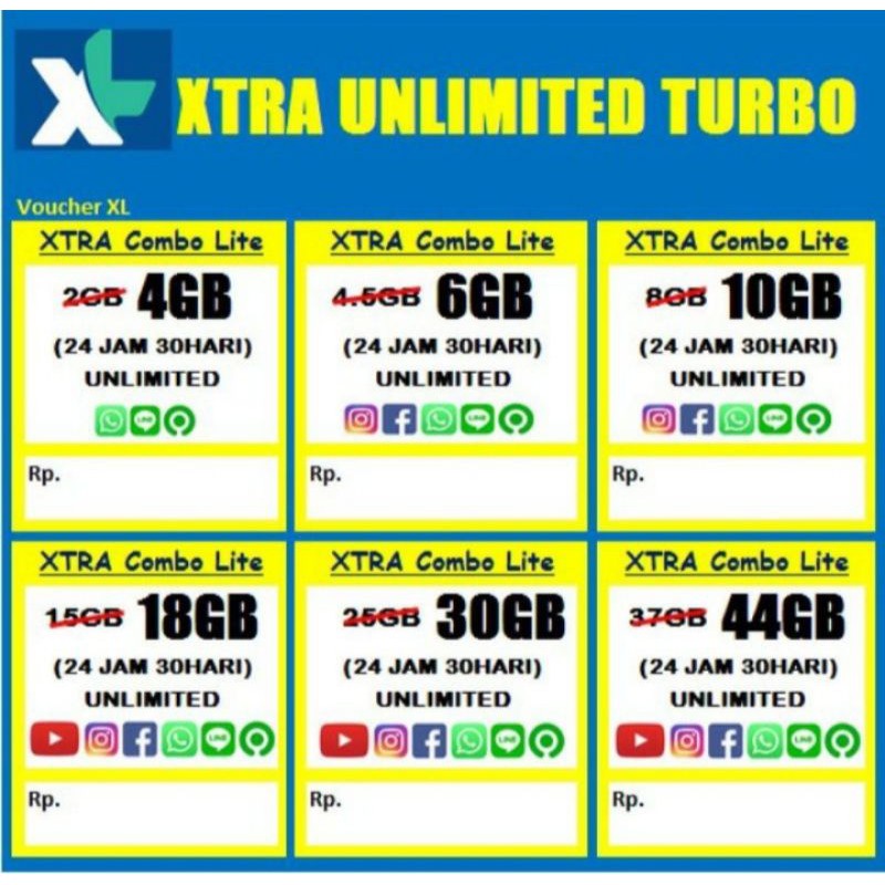 XL  XTRA UNLIMITED TURBO COMBO LITE