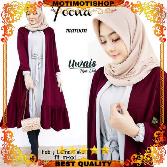 Baju Atasan  Muslim Wanita Terbaru / Tunik Kombinasi Model Kekinian