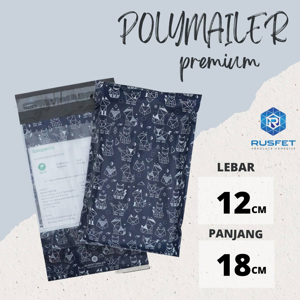 

AMPLOP PLASTIK POLYMAILER POLIMAILER PACKING ONLINE PREMIUM MOTIF DOG ORIGAMI 12X18