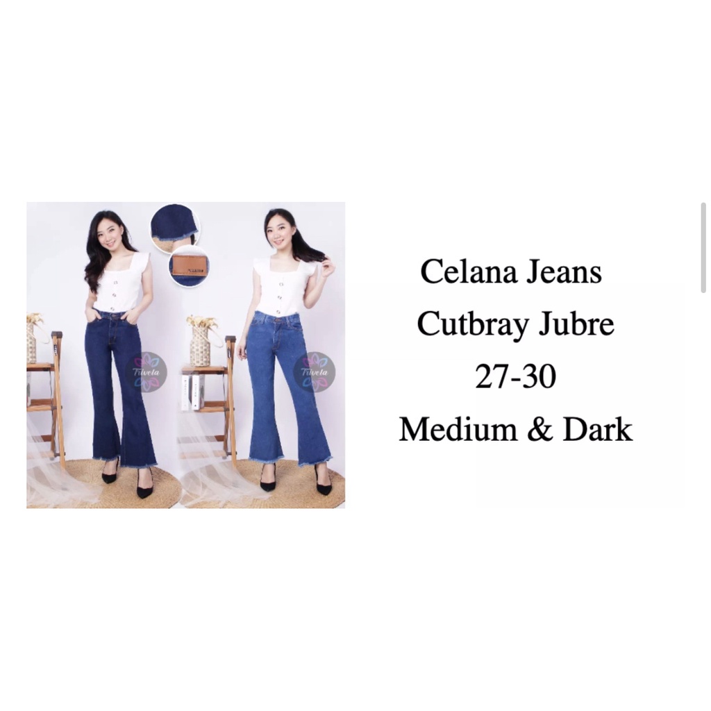 TRIVELA - Cutbray Jeans Rawis Tebal Non Stretch / Boyfriend Jeans Cutbray / Kulot Cutbray Tebal / JUBRE