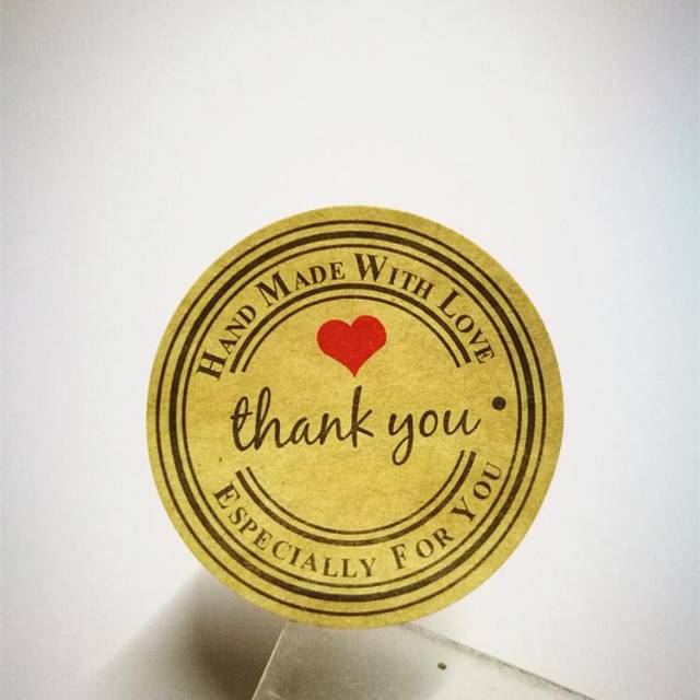 Sticker handmade| thanks you harga 1 lembar