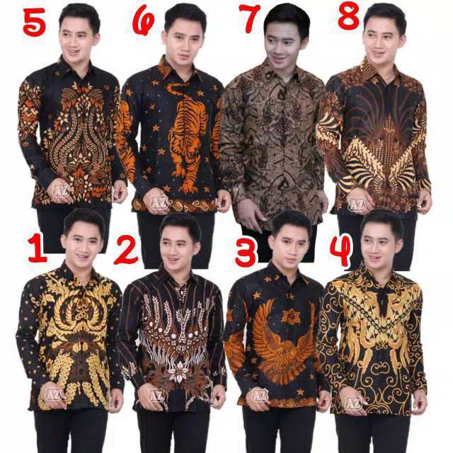 Kemeja Batik Lengan Panjang Motif Anjani Etnik Songket Batik Pekalongan Fashion Batik Pria Kerja 123 Shopee Indonesia