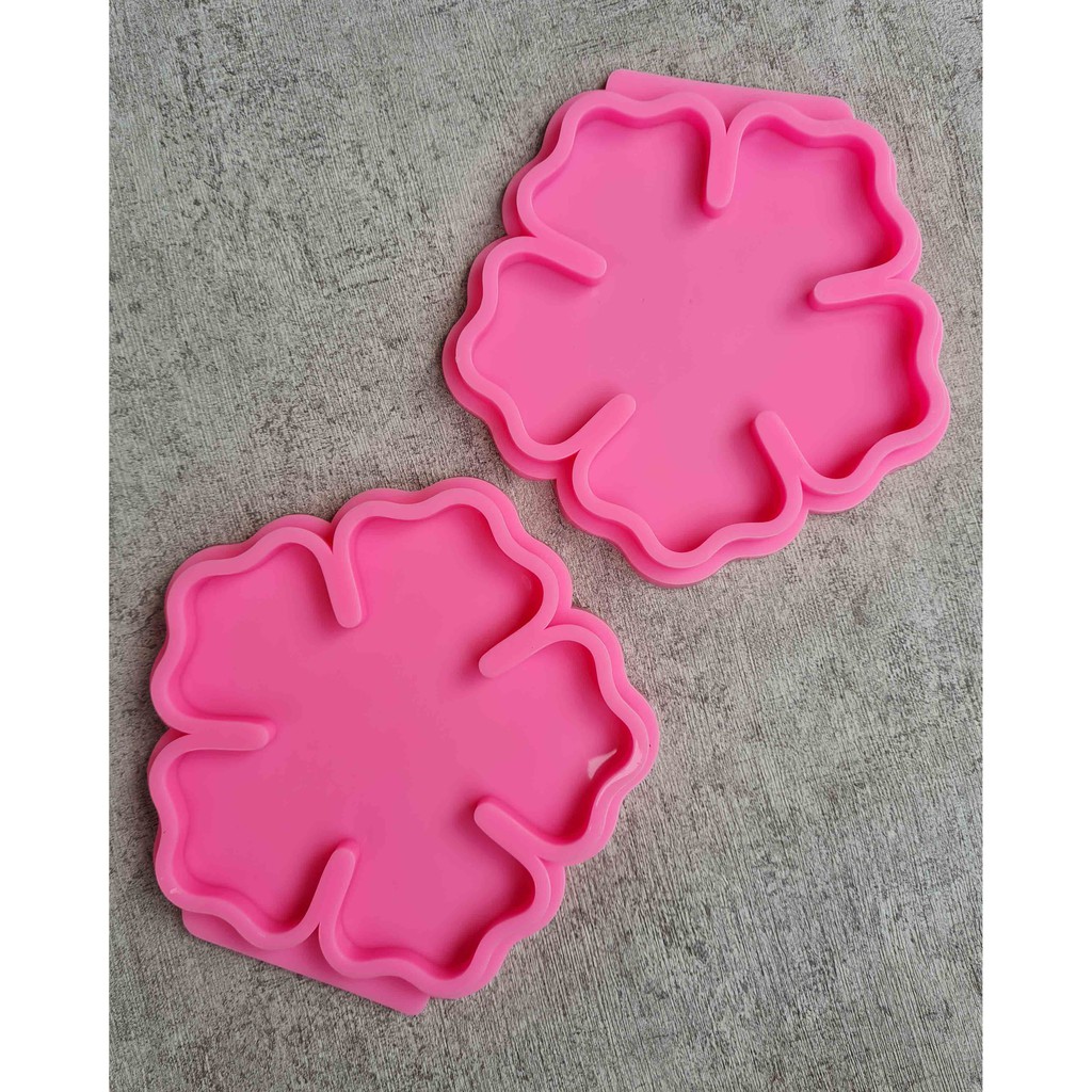 BYFE CETAKAN SILIKON RESIN COASTER SAKURA FLOWER SIZE 14cm