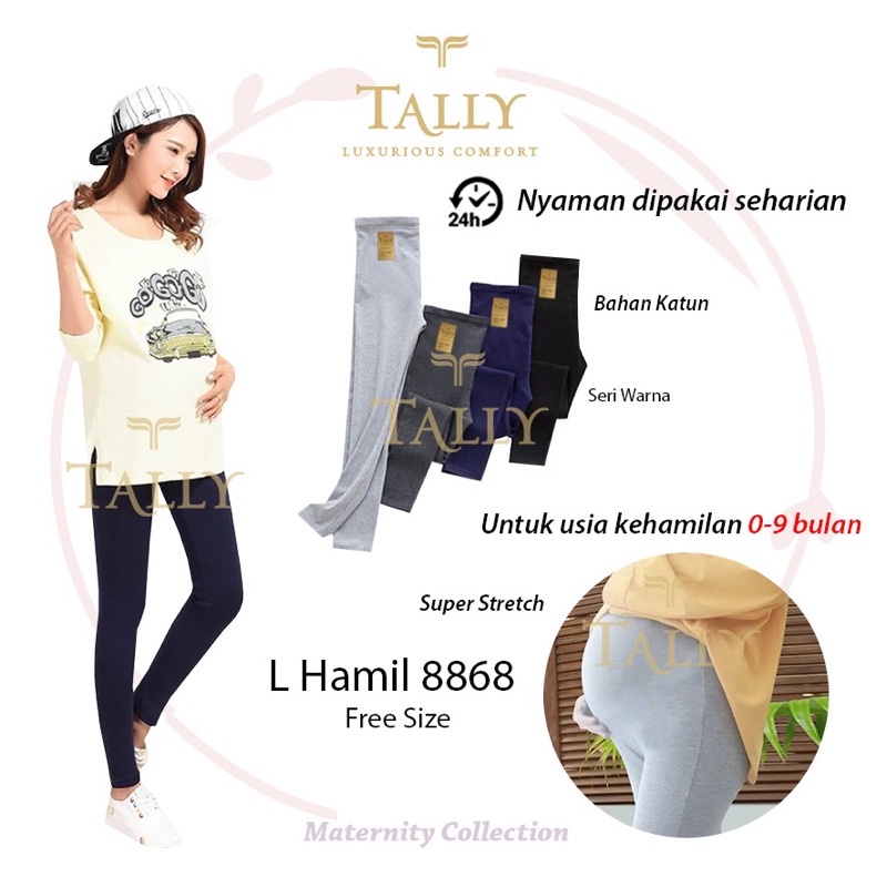 TALLY CELANA LEGGING HAMIL 8868 I FREE SIZE | BAHAN KATUN