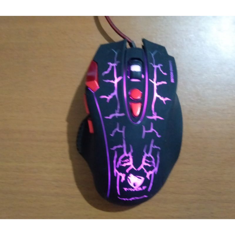 SKU-1250 MOUSE GAMING MACRO 8 TOMBOL T-WOLF G550 LED (RGB) TWOLF