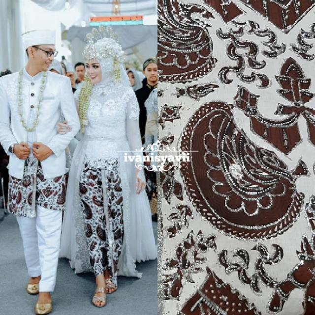 Sepasang Jarik Pengantin Prodo - Motif Semen Putih