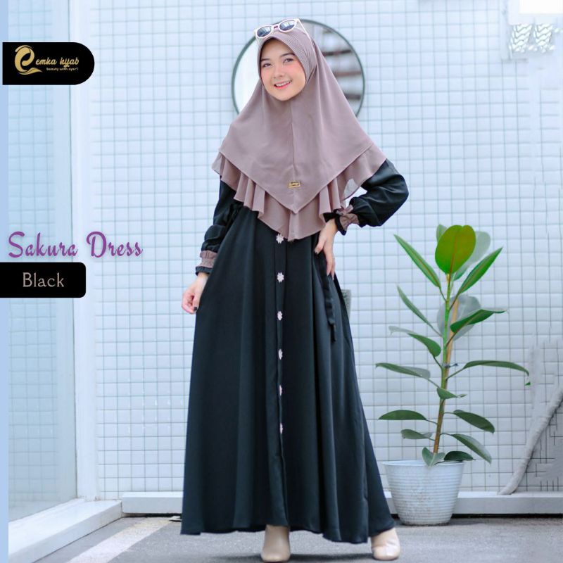 SAKURA DRESS / GAMIS SAKURA / DRESS ONLY / DRESS SET / EMKA HIJAB