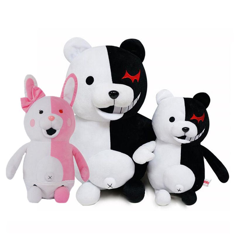 【Ready Stock】36cm Anime Game Danganronpa Monokuma Black White Bear Plush Soft Stuffed Doll Toy