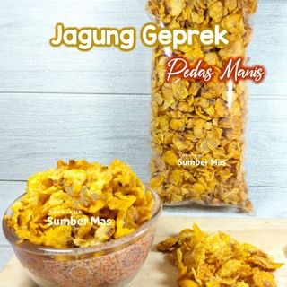 JAGUNG GEPREK 500gr / RASA PEDAS MANIS / Emping Jagung / Cemilan / Snack kiloan / Kue kering