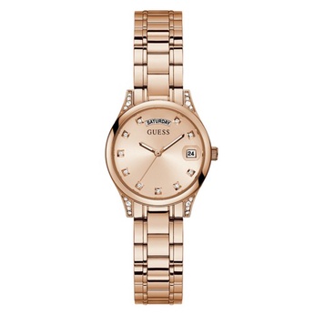 Jam Tangan Wanita Guess Watch Rose Gold MINI AURA - GW0385L3 Original