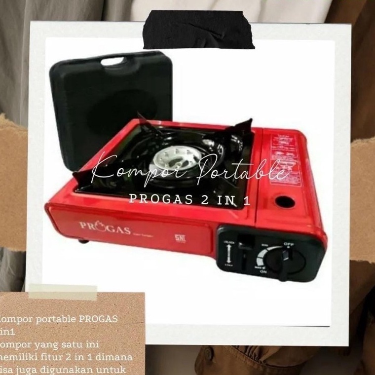 Kompor Gas Portable Progas 2 in 1