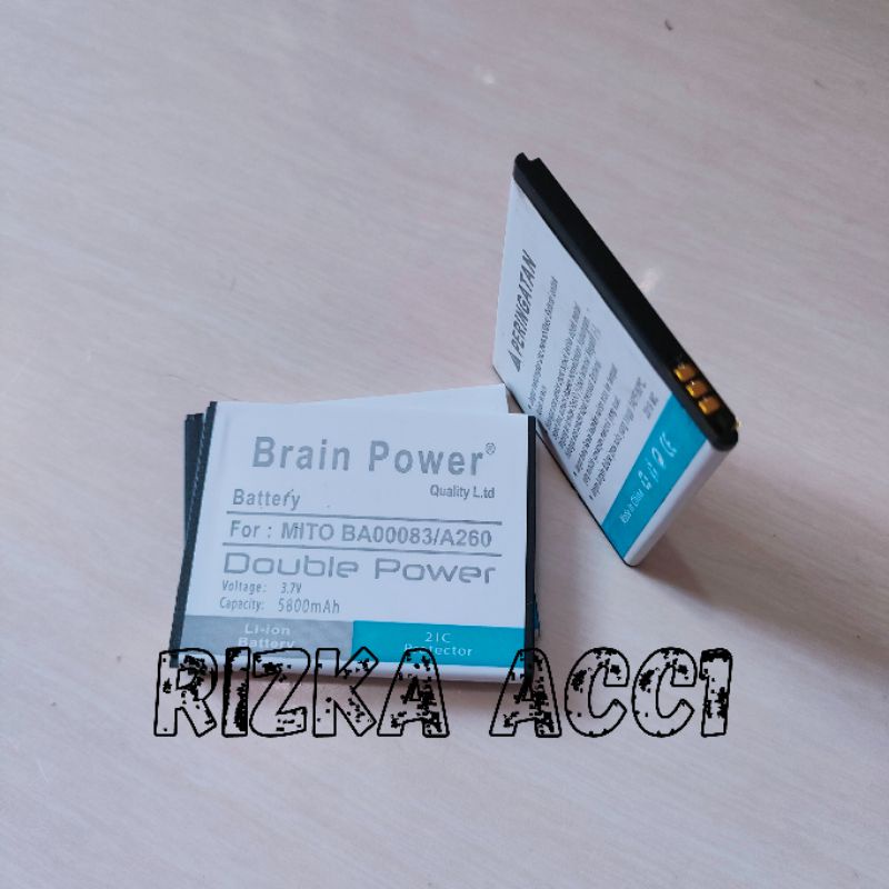 Baterai Batre Mito A260 Fantasy Mini BA00083 BA-00083 Brain Power Battery Batrai Hp