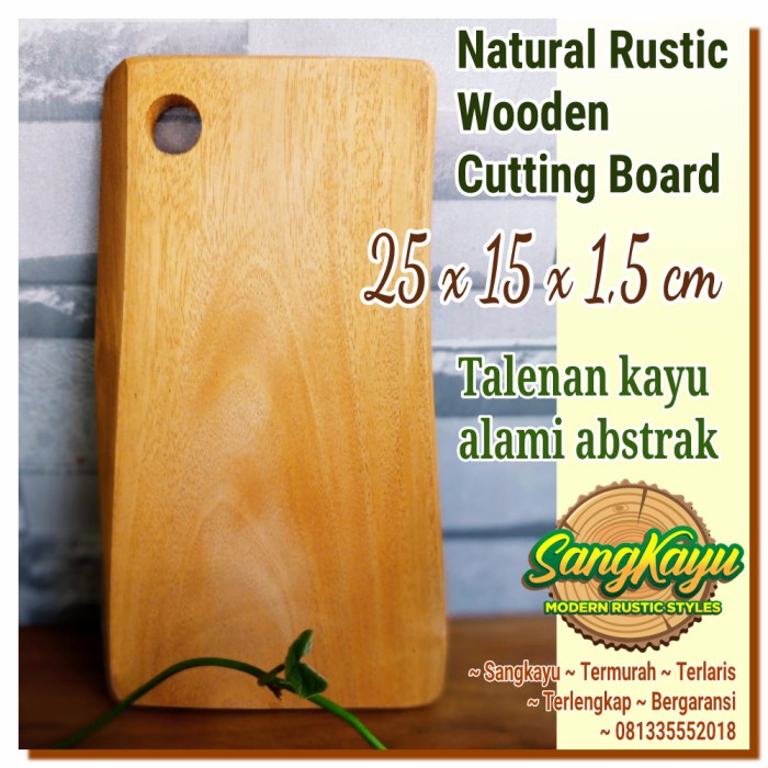 Talenan kayu rustic cutting board 25x15 properti foto kayu chopping