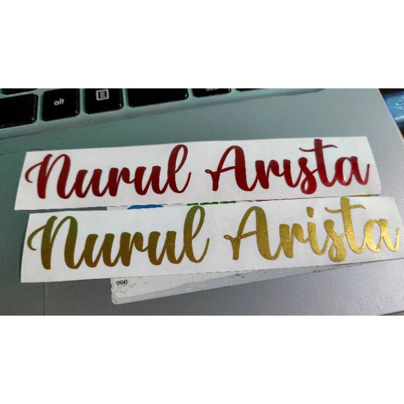 STIKER DECAL WARNA GOLD AND MAROON