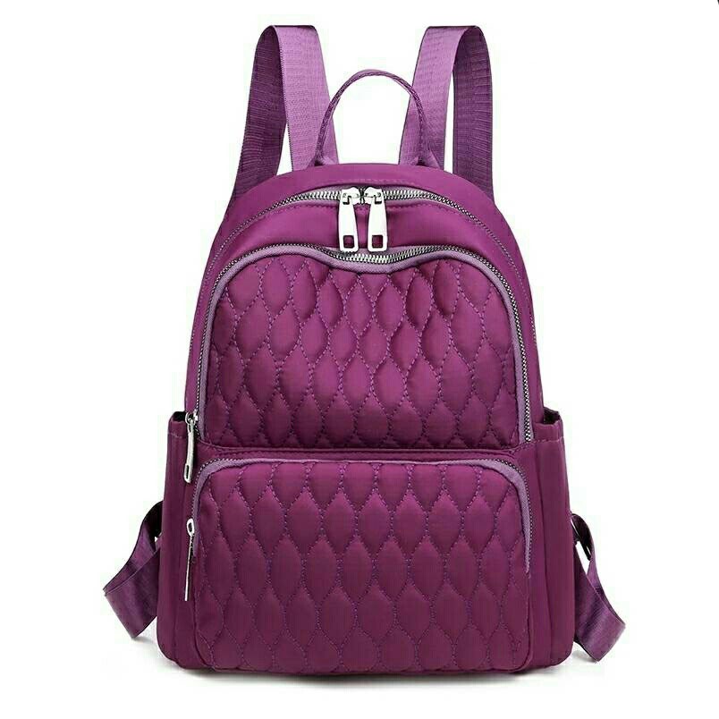 tas ransel wanita emboss longechamp material / backpack sekolah wanita / tas cewek murah batam