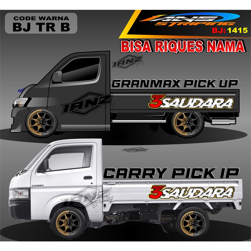 DECAL STICKER BAK SAMPING GRANMAX  / STICKER TULISAN BAK SAMPING GRANMAX / DECAL STICKER GRANMAX PICK UP