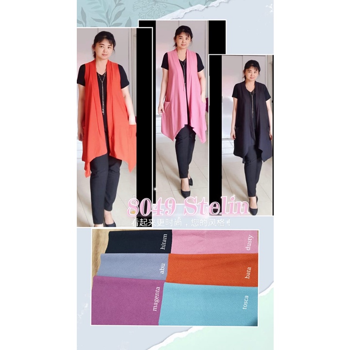 rompi cardigan wanita warna