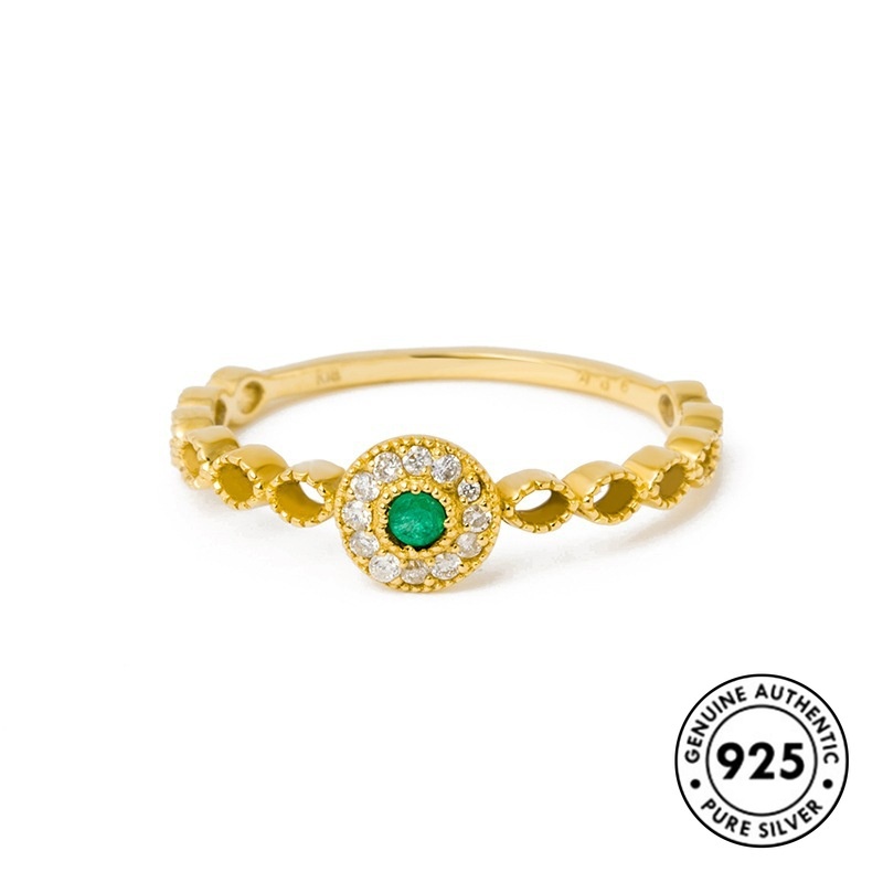 Cincin Kepribadian Lapis Emas Perak S925