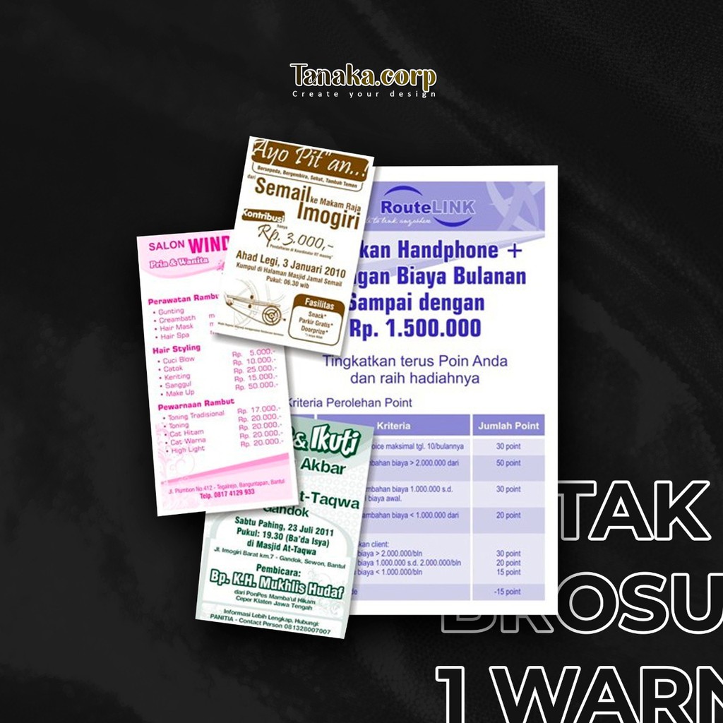 

Cetak Brosur/ Flyer 1 Warna Termurah