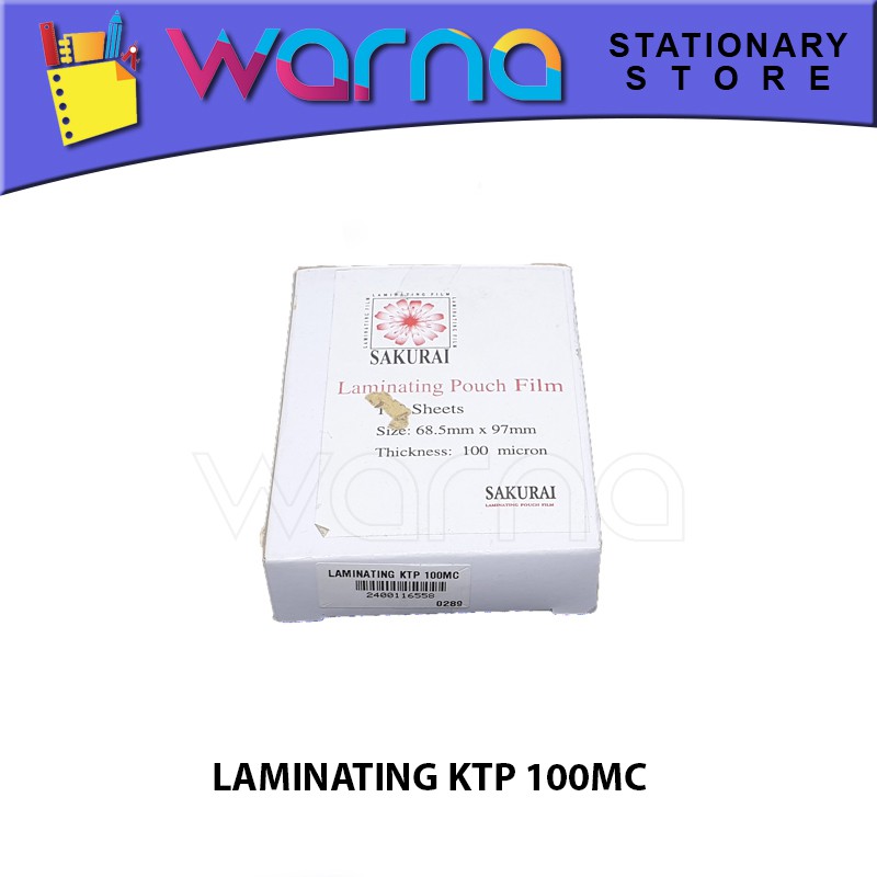 

PLASTIK LAMINATING KTP 100MC