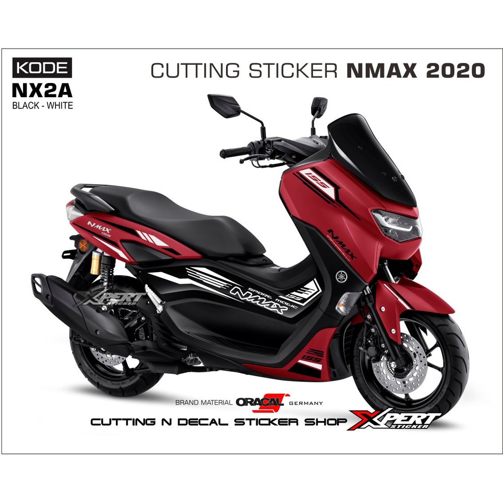 STICKER YAMAHA ALL NEW NMAX 2020-2021 KODE NX MOTOR MERAH