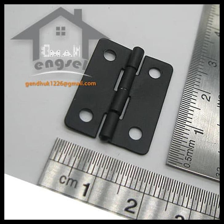 25 x 16mm Engsel Mini hitam / engsel kecil antik / engsel kotak dus