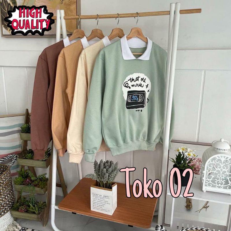 THAT OLD MOVIE SWEATER KERAH || SWEATER OVERSIZE TERBARU