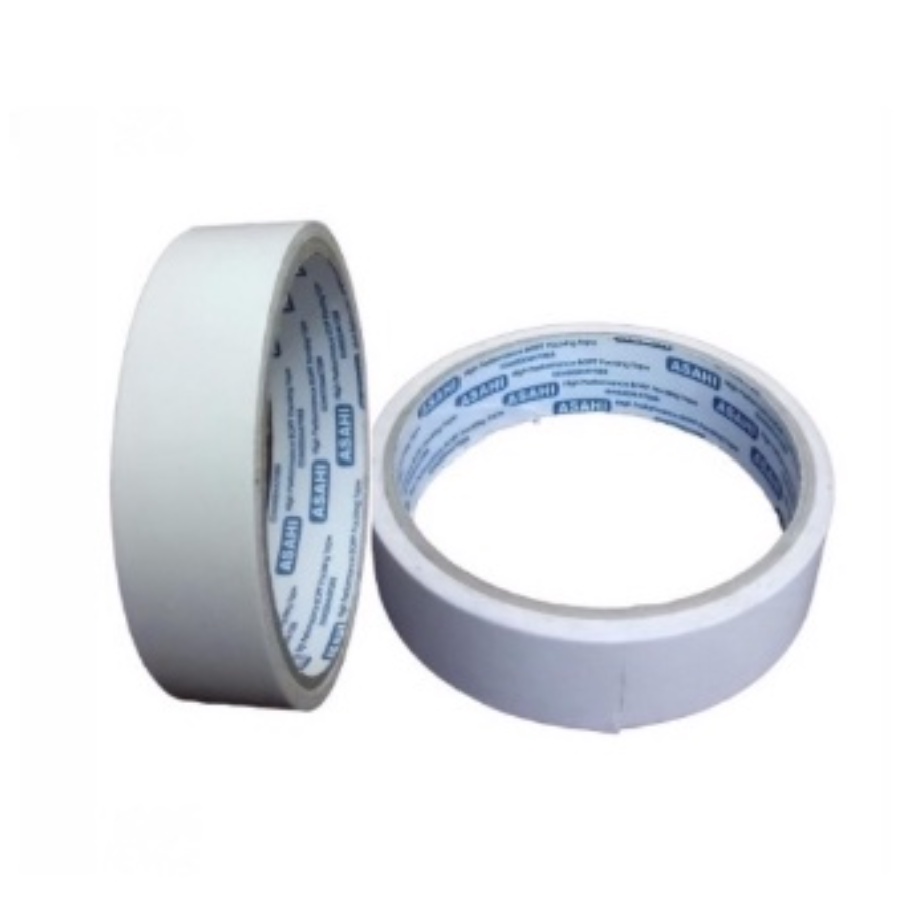 Jual Double Tape Putih Perekat 2 Sisi Asahi 1/2 ich Dan 1 inch Shopee