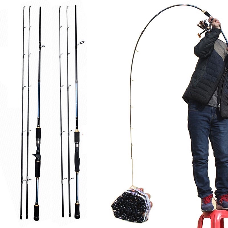 Joran pancing spinning / casting 180 / 210 CM high carbon 2 ujung M dan ML 5-20 LB fishing of cacth