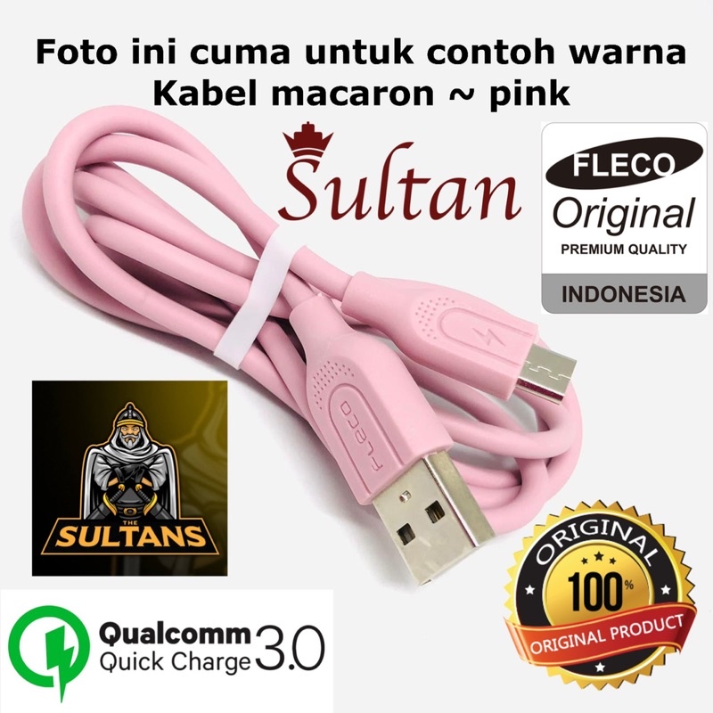 PROMO ~1TOPLES ISI 40PCS T123 T124 T125 KABEL DATA MAKARON FLECO ORIGINAL MICRO TYPE C ip8