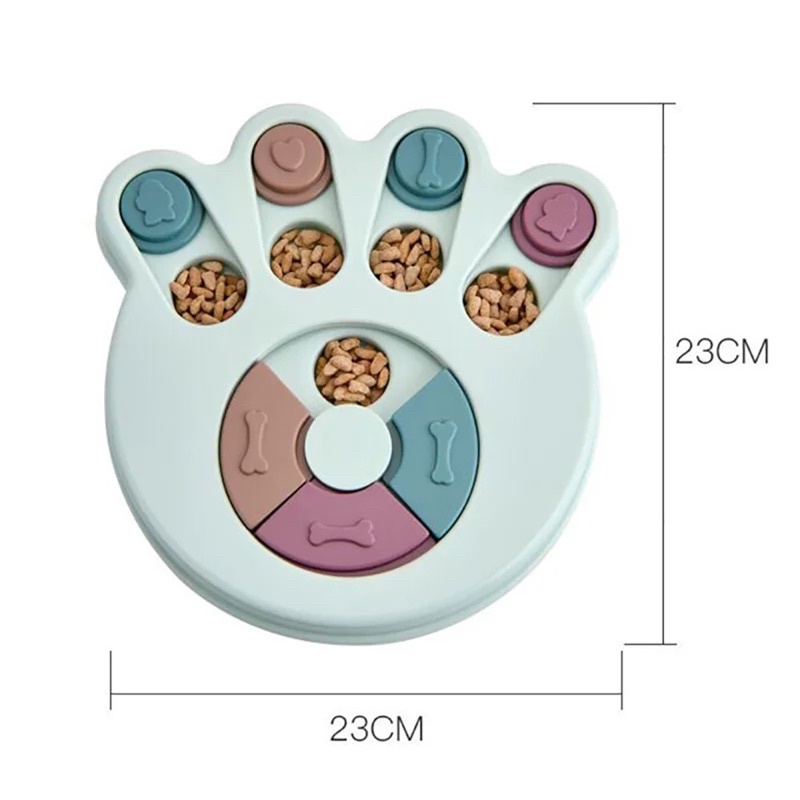 Puzzle toy for dog cat pet mangkok slow bowl anjing kucing feeding trainning puppy games feeder