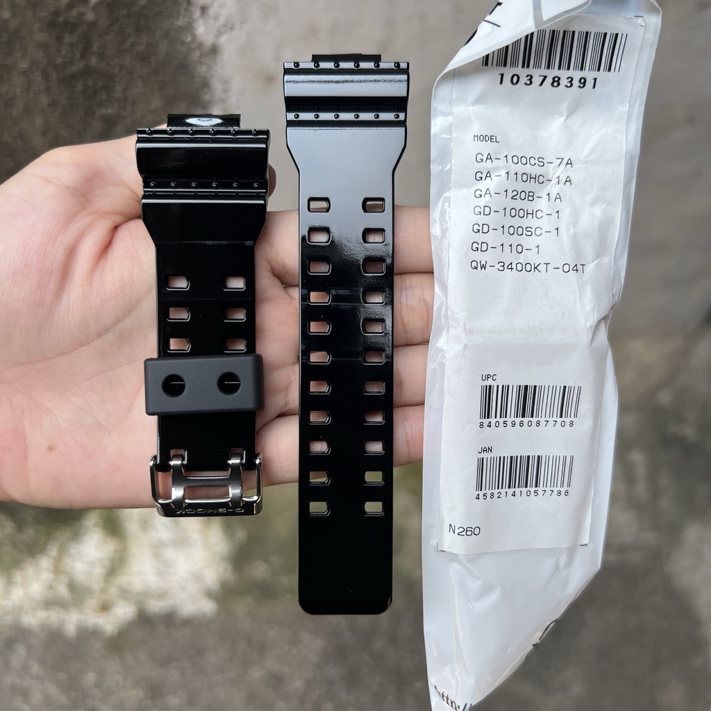 Strap tali jam tangan casio g-shock GA-100CS GA-110HC GA-120B GD-100HC original band GA 100CS GA 110