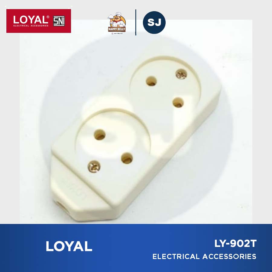 STOP KONTAK 2LUBANG KUNINGAN NON ARDE LOYAL LY-902T
