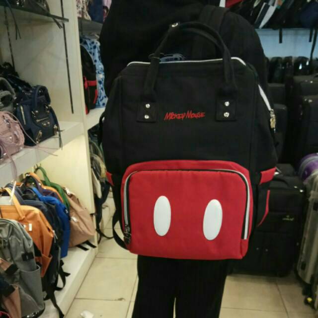 MOM & KIDS  RANSEL DIAPERS MICKEY VERSI TERBARU / TAS BABY MURAH / TAS POPOK BAYI