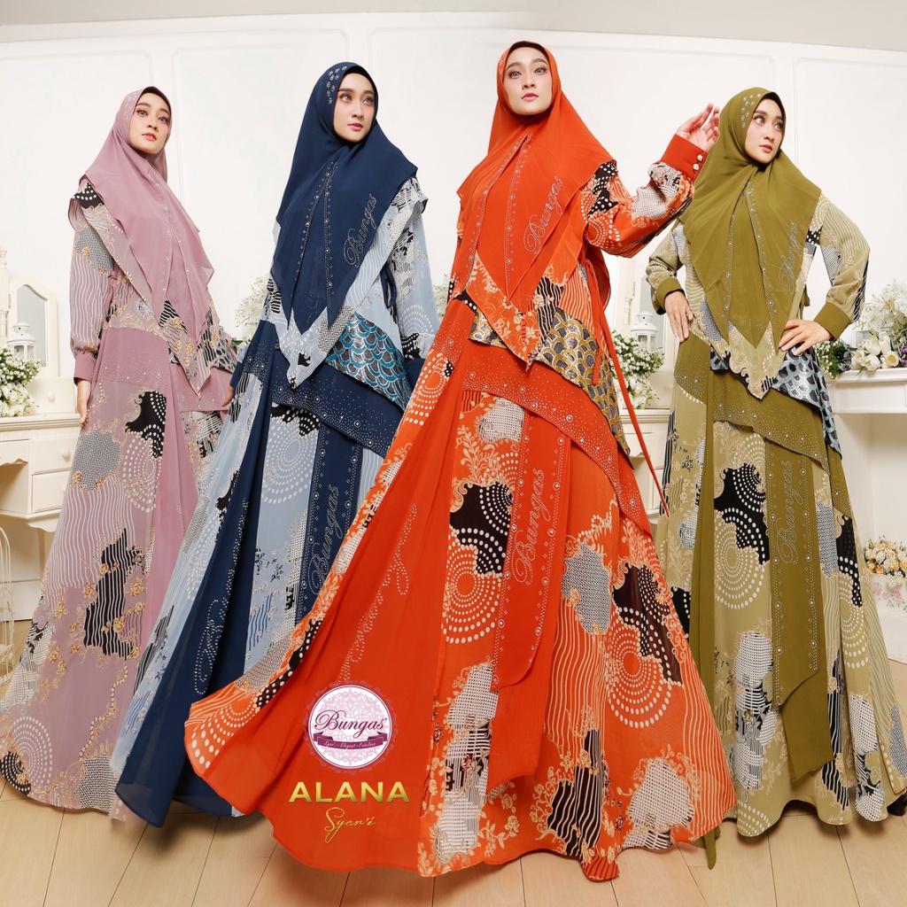 ORIGINAL Gamis Syari ALANA syar'i by Bungas - REALPIC ORI