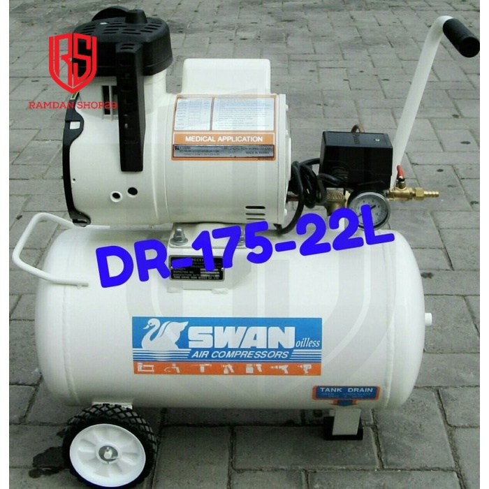 Kompresor Udara Swan DR-175-22L 22 Liter Tanpa Oli dengan Kapasitas Besar dan Performa Handal